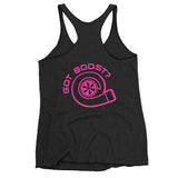 My Man's Car Is Boosted Women's Racerback Tank