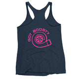 My Man's Car Is Boosted Women's Racerback Tank