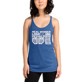 Real Women Use 3 Pedals Women's Racerback Tank
