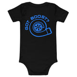 My Mom's Car Is Boosted Baby short sleeve one piece