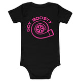 My Mom's Car Is Boosted Baby short sleeve one piece