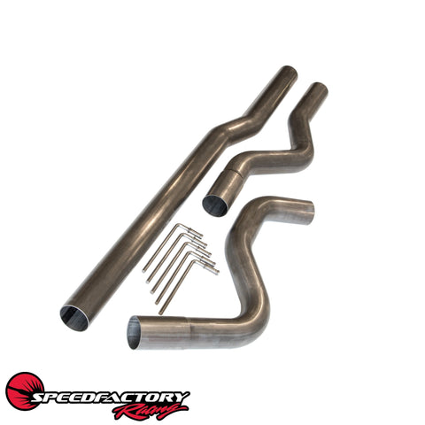 SpeedFactory Racing 3" Stainless Steel Mandrel Bent Exhaust Piping Kit