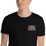 Warning Race Fuel Only Embroidered Short-Sleeve Unisex T-Shirt