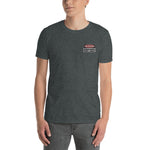 Warning Race Fuel Only Embroidered Short-Sleeve Unisex T-Shirt