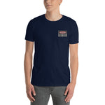 Warning Race Fuel Only Embroidered Short-Sleeve Unisex T-Shirt