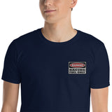 Warning Race Fuel Only Embroidered Short-Sleeve Unisex T-Shirt