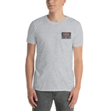 Warning Race Fuel Only Embroidered Short-Sleeve Unisex T-Shirt