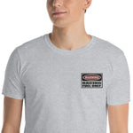 Warning Race Fuel Only Embroidered Short-Sleeve Unisex T-Shirt