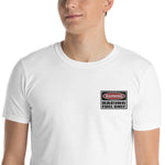 Warning Race Fuel Only Embroidered Short-Sleeve Unisex T-Shirt