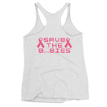 Boo-baru Save the boobies breast cancer awareness Women's Racerback Tank