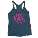 My Man's Car Is Boosted Women's Racerback Tank