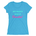 My Man's Car Is Boosted Ladies' short sleeve t-shirt