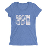 Real Women Use 3 Pedals Ladies' short sleeve t-shirt