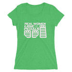 Real Women Use 3 Pedals Ladies' short sleeve t-shirt