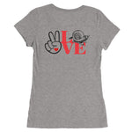 TURBO DEALS PEACE AND LOVE Ladies' short sleeve t-shirt