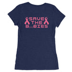 Boo-baru Save the boobies breast cancer awareness Ladies' short sleeve t-shirt