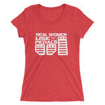 Real Women Use 3 Pedals Ladies' short sleeve t-shirt