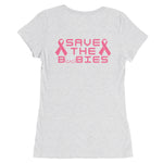 Boo-baru Save the boobies breast cancer awareness Ladies' short sleeve t-shirt