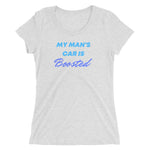 My Man's Car Is Boosted Ladies' short sleeve t-shirt